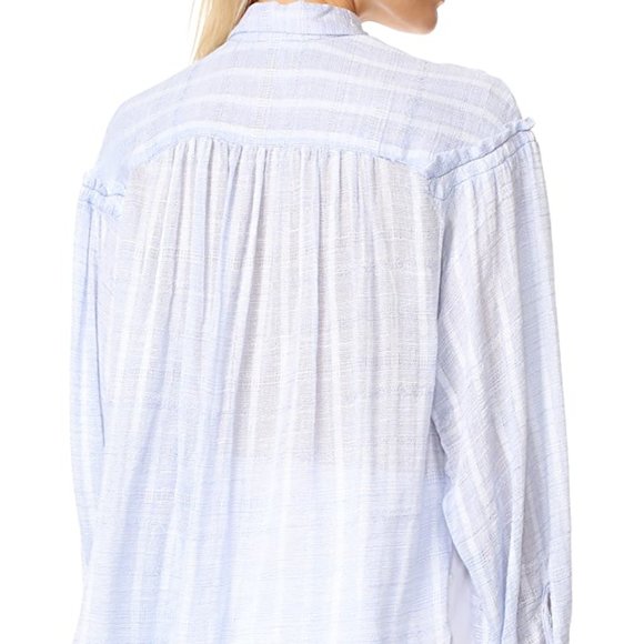 Free People Light Blue Blouse - Picture 4 of 12